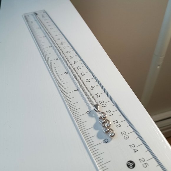 (SOLD) 14K White Gold Gemstone Pendant Necklace, 3.73g - Picture 9 of 11